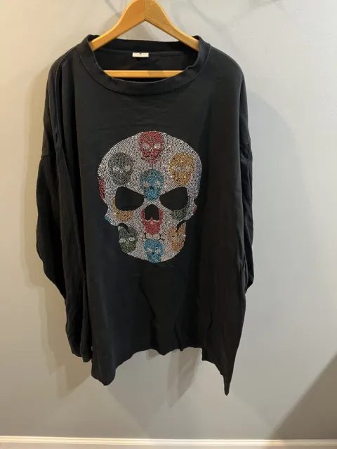 Unique Competition Jeans Multi-Colored Skull Size 4XL T-shirt