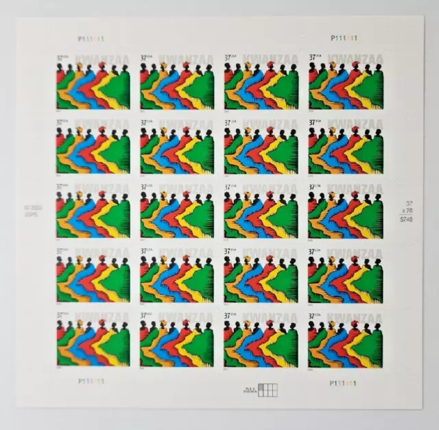 2003 USPS Stamp 20 per Sheet Kwanzaa MMH B9