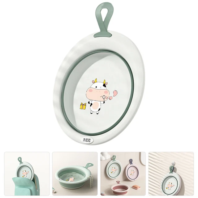 Lavabo de plástico para bebé niño pequeño lavabo plegable bañera