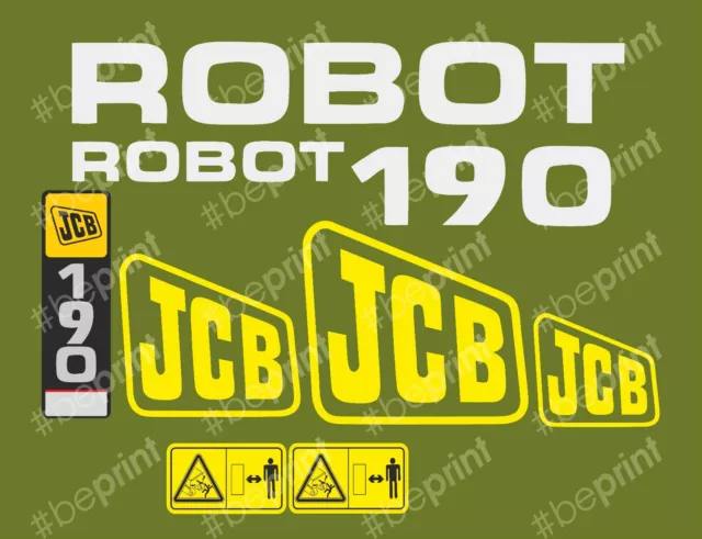 JCB Robot MINIPALA  190 Decals Stickers