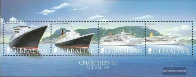 Gibraltar Block79 (kompl.Ausg.) postfrisch 2007 Kreuzfahrtschiffe