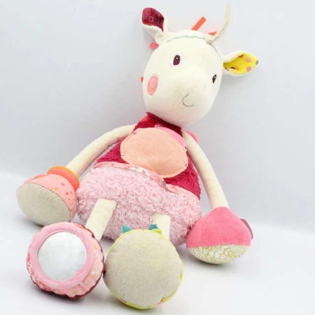 Doudou eveil Licorne Louis rose blanc vert LILLIPUTIENS - 22637