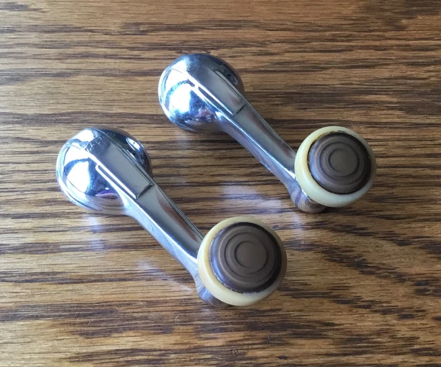 1940s Chevrolet VENT WINDOW CRANK HANDLES vtg GM interior