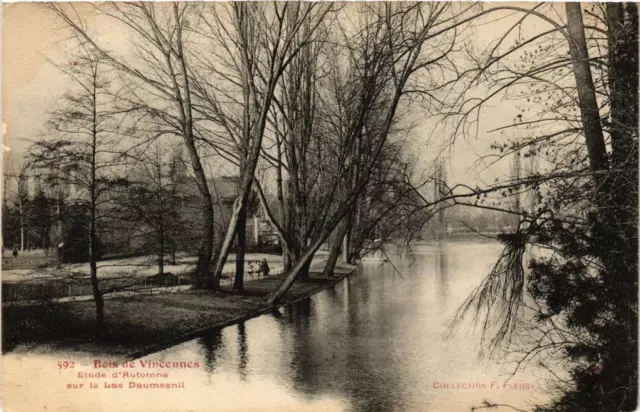 CPA AK PARIS 12th Bois de VINCENNES Autumn Study on Lac Daumesnil (672546)
