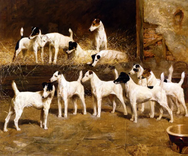 Fox Terrier Totteridge 11 Dogs Painting By Arthur Wardle Repro