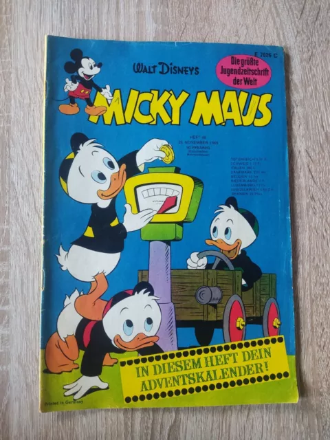 Micky Maus 1969 Heft 48 Mit Doppel Seiten+MMK Sammelmarke