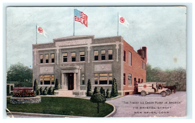 Semons Ice Cream Plant New Haven CT Connecticut Early View Postcard