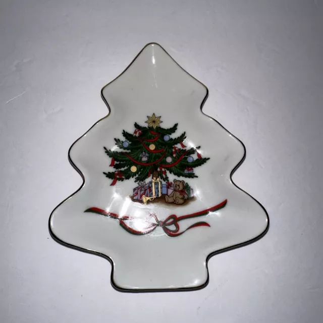 Vintage Sanyei Christmas Tree Trinket Dish