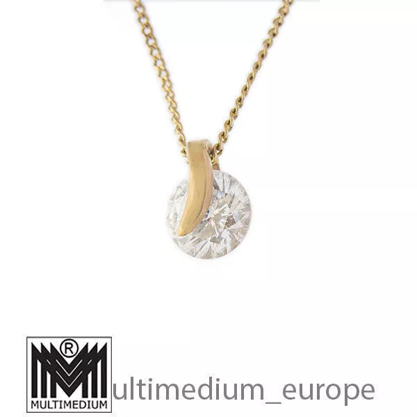 Andreas Daub 333 Gelbgold Anhänger Zirkonia m. Kette 8ct gold pendant chain