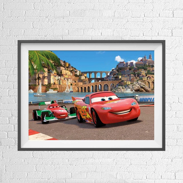 DISNEY CARS LIGHTNING MCQUEEN ANIMATION POSTER PICTURE PRINT Sizes A5 ...