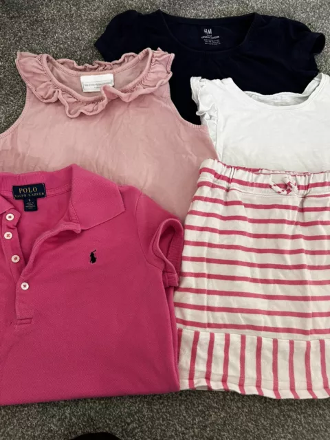 girls age 5-6 bundle ralph lauren white company joules skirt polo tshirt