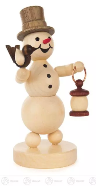 Schneemann mit Laterne BxHxT = 6x11,5x5cm NEU Erzgebirge Miniatur Holzfigur