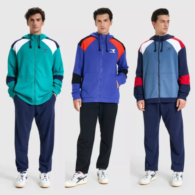 DIADORA TRACKSUIT HD FZ CORE Tuta Sportiva in Cotone Garzato Uomo