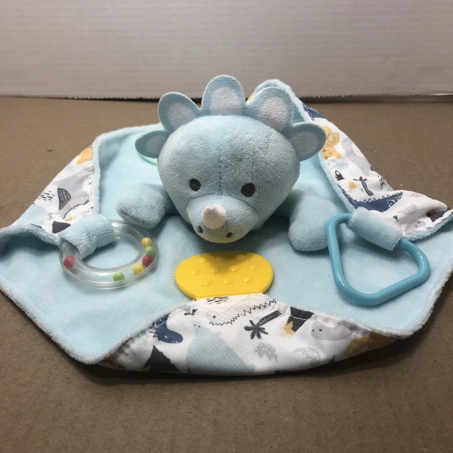 Moderno bebé Triceratops dinosaurio amoroso con sonajero sensorial masticable ¡muy suave lindo!