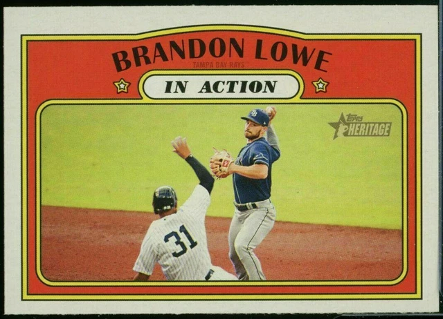 2021 Topps Heritage Base #242 Brandon Lowe - Tampa Bay Rays IA