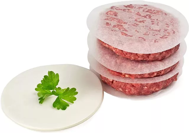 Quarter Pounder Hamburger Beefburger Wax Discs - Pack of 100 Andrew James