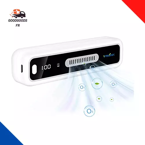 Mini USB Désodorisant Frigo, Affichage LED, Ozone Generateur Purificateur D'Air