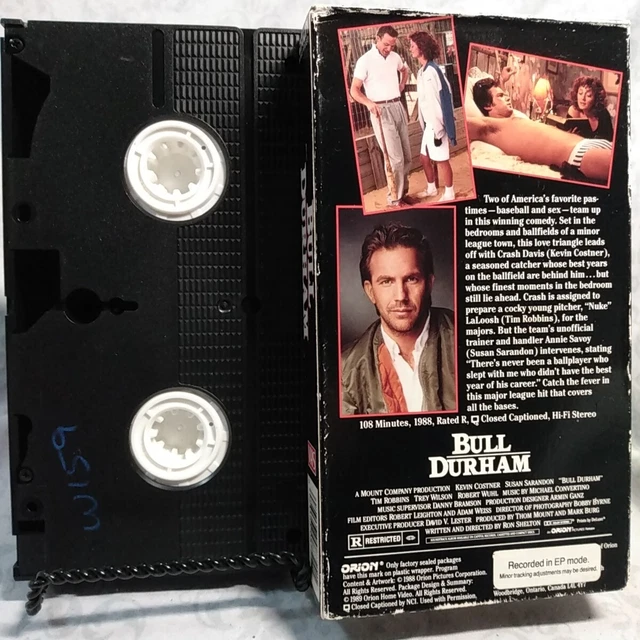 BULL DURHAM VHS 1988 Kevin Costner Orion Video Tape $4.99 – PicClick