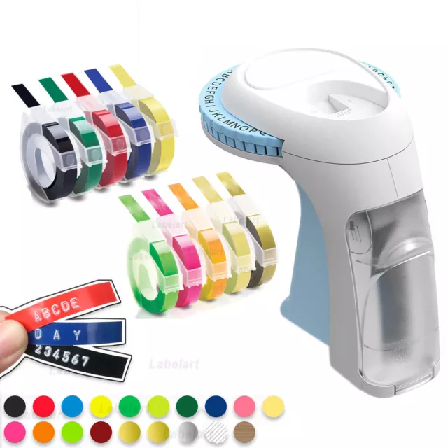 Dymo Omega Home Embossing Label Maker OR Compatible 3D Embossing Label Tape 9mm