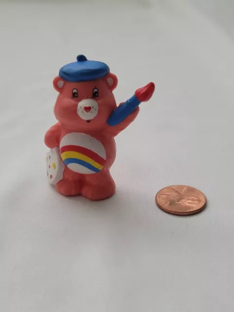 Vintage Care Bear Cheer Bear 1984 Rainbow PVC Figure 2” Painting Artist