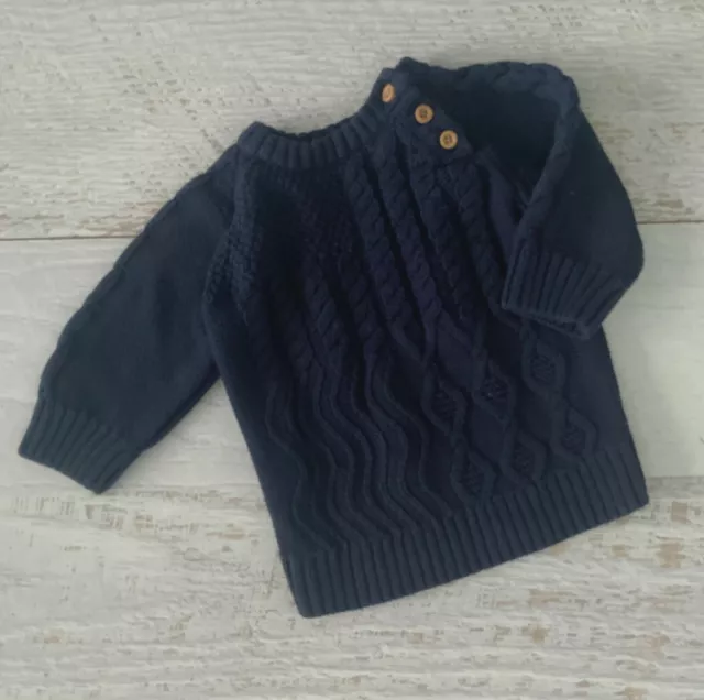 Baby sz 6-12 mths sz 0  jumper -  cotton cable knit