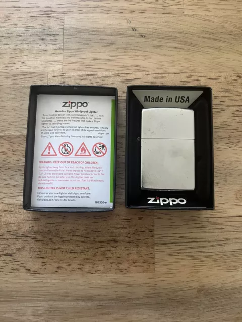 New Genuine Zippo Lighter 207 Regular Street Chrome Windproof Lighter