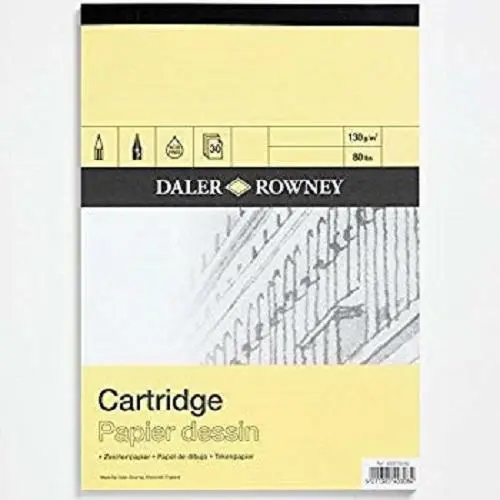 DALER ROWNEY Sketch Pad - Smooth Cartridge Paper Pad - 130 gsm - A3