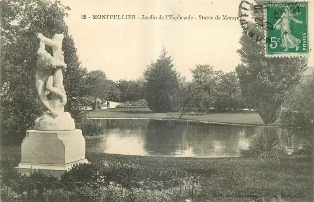 34  Montpellier  Jardin De L'esplanade  Statue De Marsyas