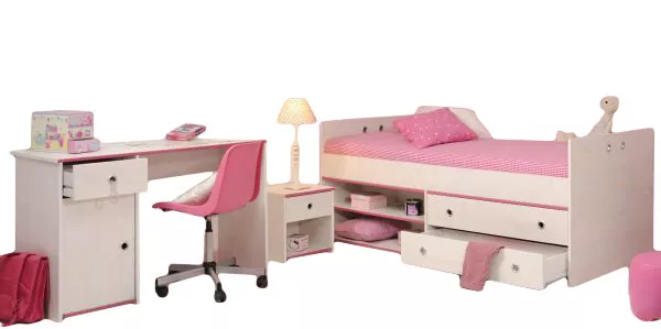 Kinderzimmer Smoozy 27 Parisot 3-tlg Funktionsbett Schreibtisch Nachtkommode