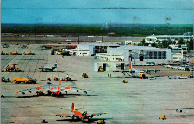 FLIGHT LINE AT Air Proving Ground Center Eglin AFB Florida Postcard 