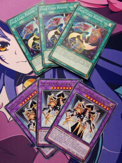 3 x KICO-EN005 Face Card Fusion Supers & 3 x Arcana EN029 1st Ed Mint YuGiOh