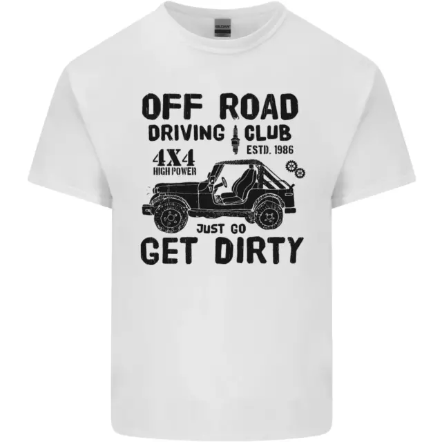 T-shirt da uomo in cotone Off Road Driving Club Get Dirty 4x4 divertente