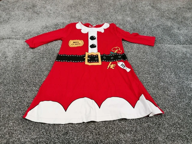 Abito Ragazze Matalan Tema Natale Signora Claus Rosso Età 5 Jersey