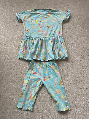 Blue Mermaid Sea Top Leggings Set 6 Yrs Oilily Co-Ord Frilly Party Celeb Pretty