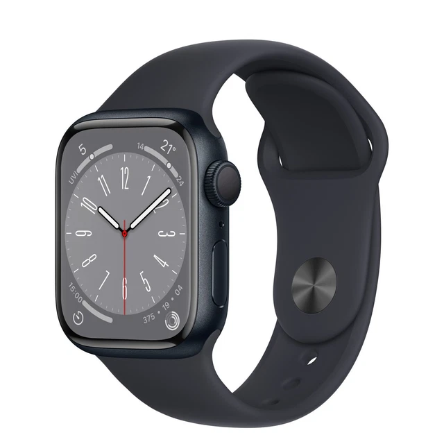 Apple Watch Series 8 41mm Mitternacht Aluminiumgehäuse mit Sportarmband- Regular