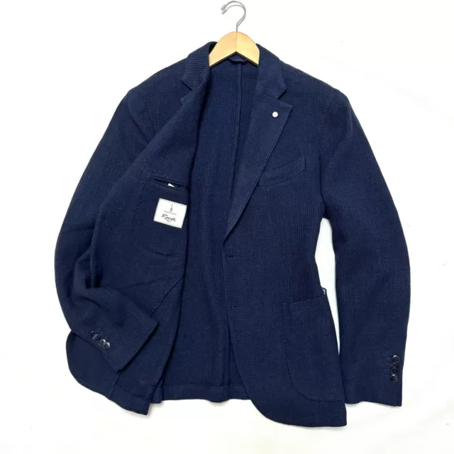 Luigi Bianchi ‘Rough’ Jacket Blazer Men US 42 Slim Fit Knit Wool Blend LB