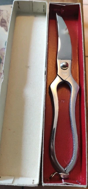 Ancien Couteau-ciseau à Volaille Nogent Chrome Mb Extra - En Chrome, Marque Cuisine, Occasion En état Fonctionnel