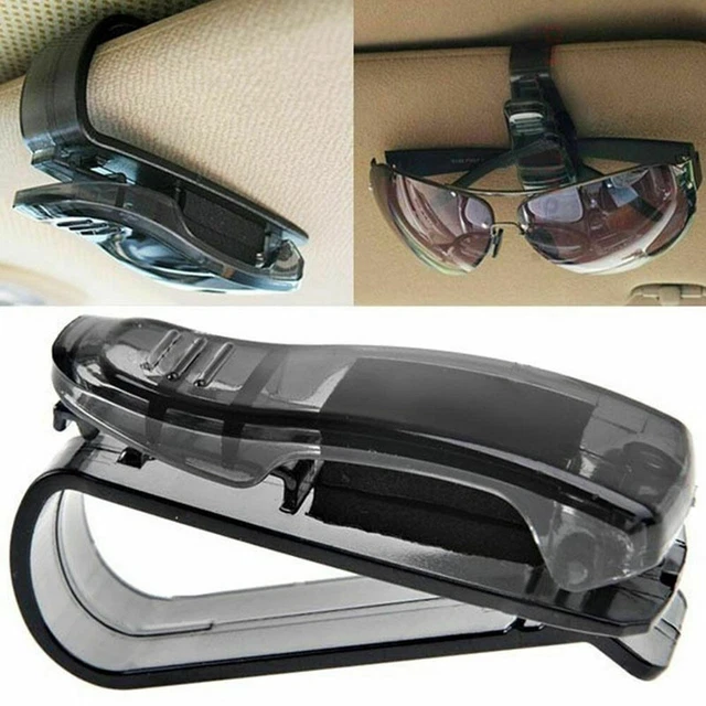Voiture Soleil Lunettes Support Étui Boite Pince Auto Visière Carte Ticket