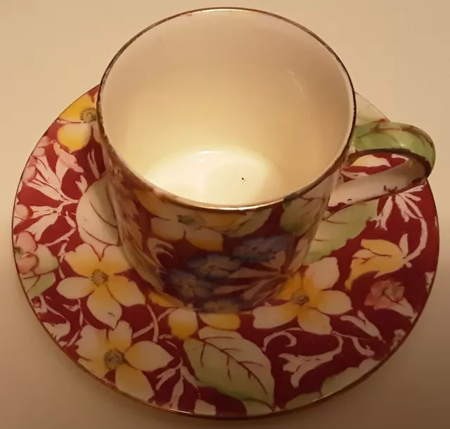 Royal Winton Grimwades Chintz Morning Glory Demitasse Cup and Saucer