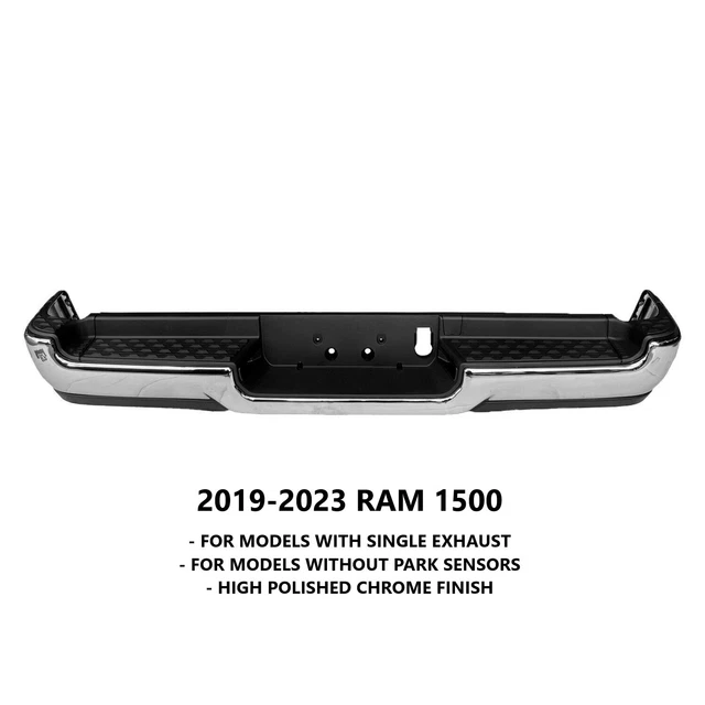 NEW COMPLETE REAR Bumper Assembly For Single Exhaust 20192023 RAM 1500