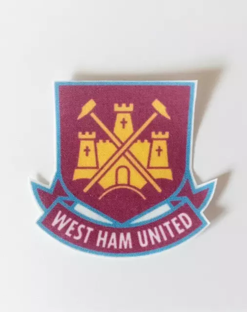 West Ham FC Football Club Upcycled Cotton Iron on Crest Badge patch