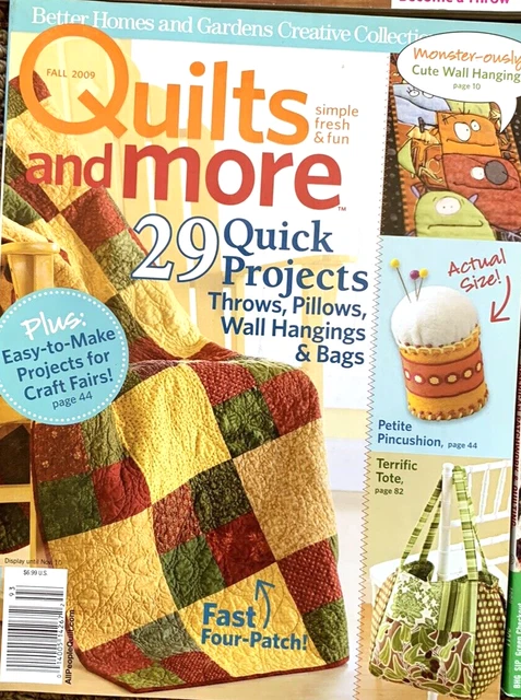 QUILTING CRAFT SEWING Magazines, Better Homes & Gardens LOT OF 9, 2008 ...