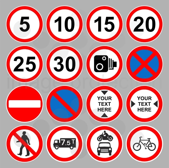 SPEED LIMITED Vinyl Sticker – Vehicle Speed Restriction Decal For Car, Van, Truck – 120mm, Glossy, S68