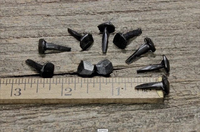5/8" Rose head nails square wrought iron vintage rustic Decorative historic
