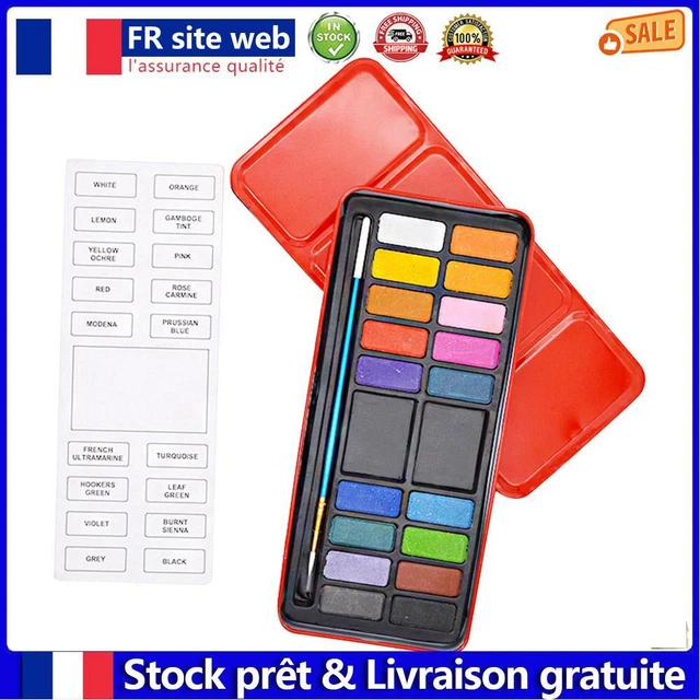 18 Colors Solid Watercolor Paint Set Kids Art Drawing Water Color Pigment fr