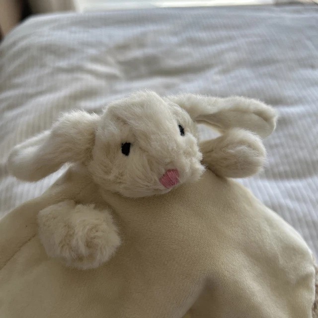 JOMANDA CREAM & Pink Bunny Rabbit Comforter Blanket Blankie Doudou Toy ...