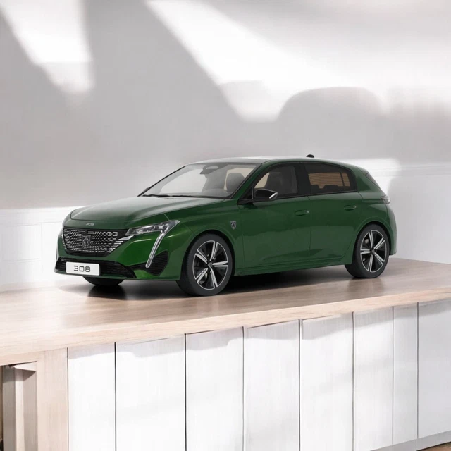 Peugeot 308 GT 2022 Vert Olive – Ottomobile 1/18, Modèle Neuf OT458