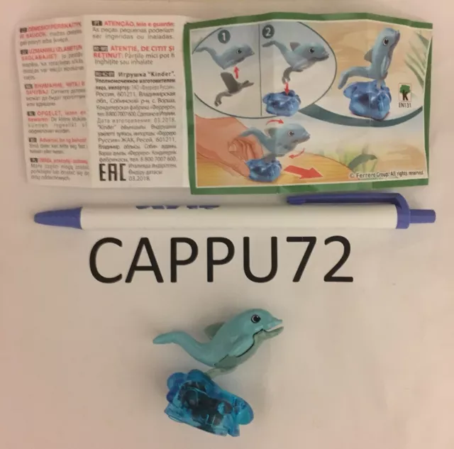 Dauphin + Bpz EN131 ( Eac 03.2018) (Animaux Marins) -kinder Surprise 2018/2019