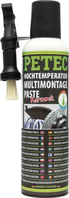Petec Hochtemperatur Multi Montagepaste 200 ml Keramikpaste Bremsen