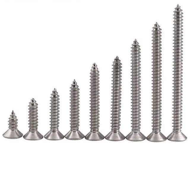 Flat Head Tapping Wood Screw Cross Recessed Countersunk Head M2.2 M2.6 M3 40 Pcs